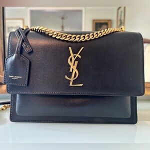 Saint Laurent sunset Crossbody Bag Leather Medium